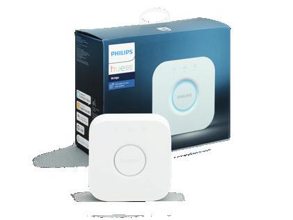 Hue bridge The heart of your Philips Hue system Add up to 50 Philips Hue lights Smart control, home and away Control with your voice The bridge Diameter: 88 mm Height: 26 mm Frequency band: 2400 2483.