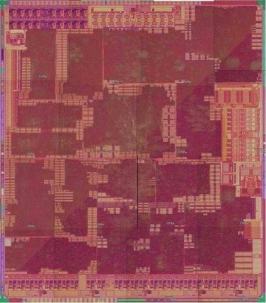The AMD 780G Die 205 million transistors TSMC 55nm
