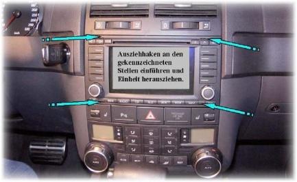 Instruction for Audi A3 und A4 with RNS-E: 1.