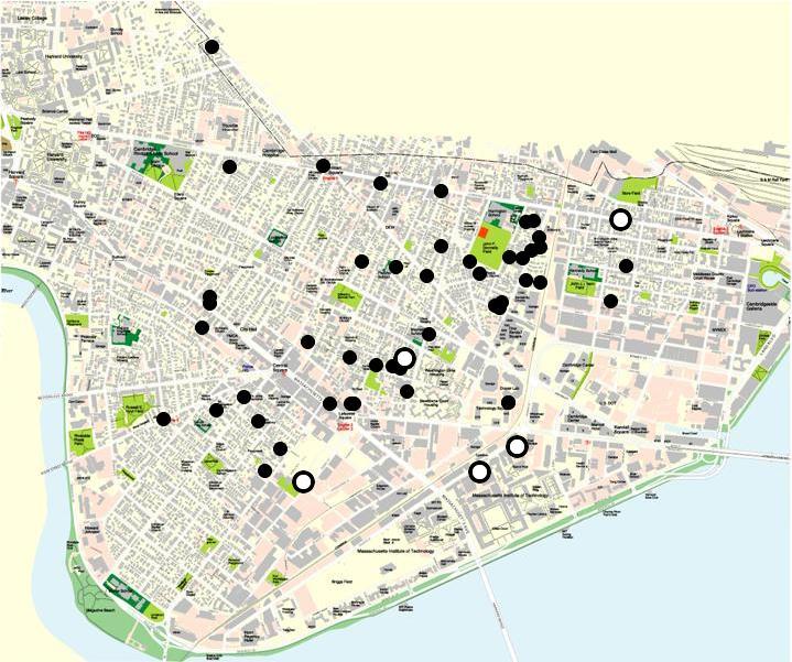 Roofnet Design Deployment Over an area of about four square kilometers in Cambridge, Messachusetts Most nodes are located in buildings 3~4 story apartment buildings 8 nodes are in taller buildings