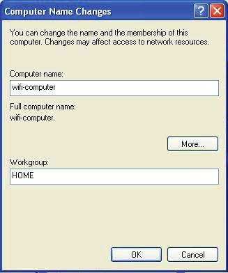 In the Computer Name zone, enter a name sufficiently distinctive that it can easily be recognized in the list of computers for the workgroup (my-computer, HomePlugcomputer or julie, for example). 5.
