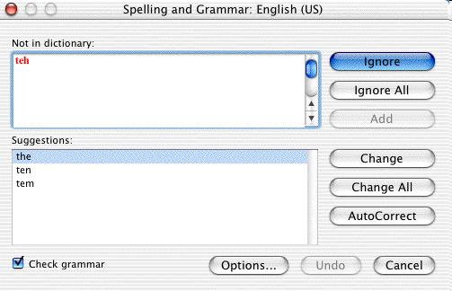 Checking Spelling Errors Word automatically check documents with possible Errors.
