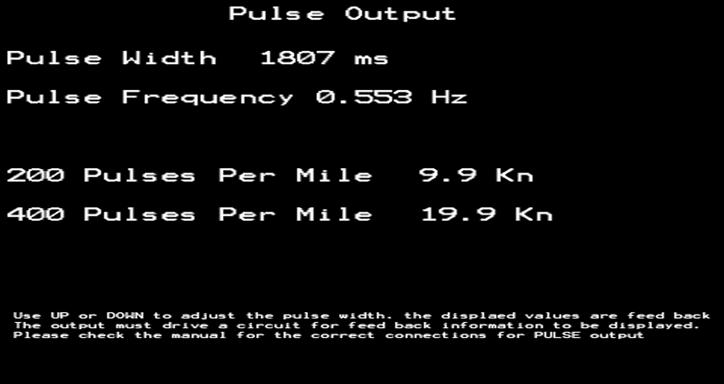 Pulse Output The Pulse Output function allows you to test equipment which accepts either 200 or 400 PPM.