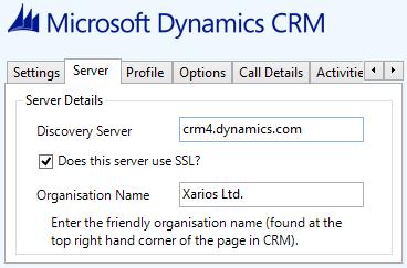 User Guide DiscoveryServer: This is the URL of the Microsoft Dynamics CRM discovery server. This is normally the same as the CRM server. Contact your administrator for details on what this should be.