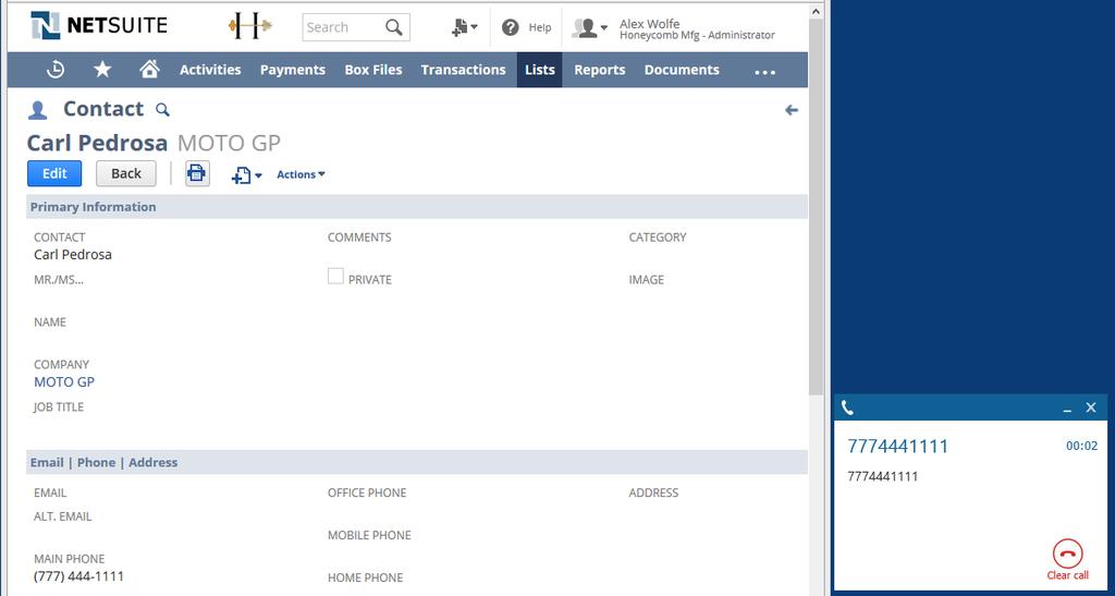 Mitel Phone Manager 4.2 If multiple matches are found then the Multiple Contacts Found is shown and enables the User to select the correct record to be displayed.