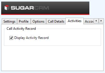 User Guide The Activity record is automatically created with the information relating to the call entered into the relevant fields.