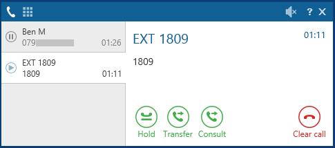 Mitel Phone Manager 4.2 Divert When a call is ringing the toaster action buttons change to reflect what you can do with this call.