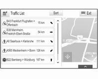 Alternatively, select MENU in the interaction selector bar and then select Traffic to display the respective submenu. Select Show Nearby Traffic Incidents.