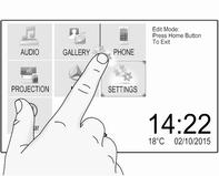 In subsequent chapters, the operating steps for selecting and activating a screen button or menu item via the touch screen will be described as "...select <button name>/<item name>".