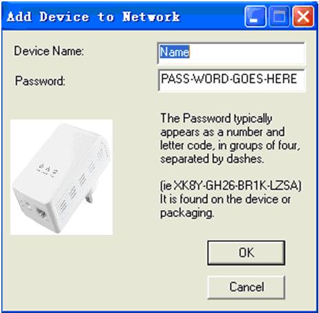 Note: Figure 8 Adding a remote device The device must be in the power line (plugged in), so that you can confirm the password and add the device to the network.