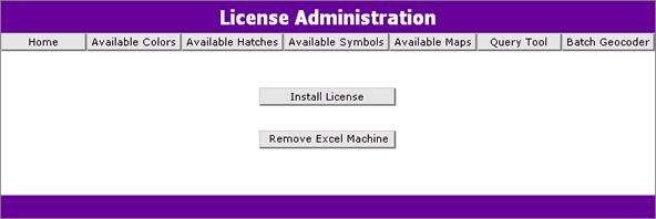 Figure 23. License Administration page.