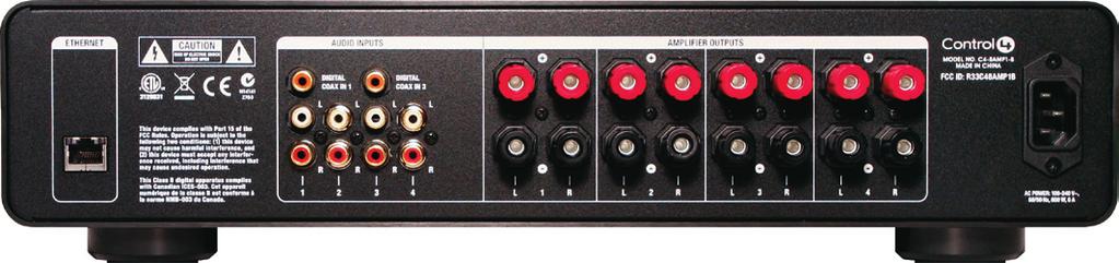 four audio zones from up to four distinct sources.