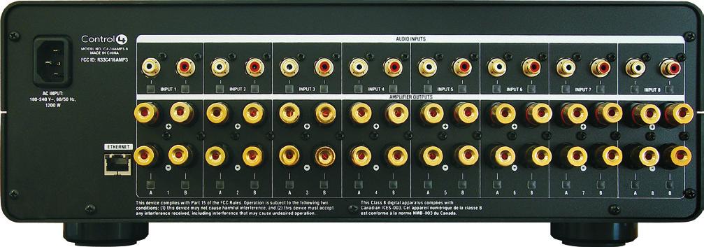 high-quality sound to each of eight audio zones from up to eight distinct sources.
