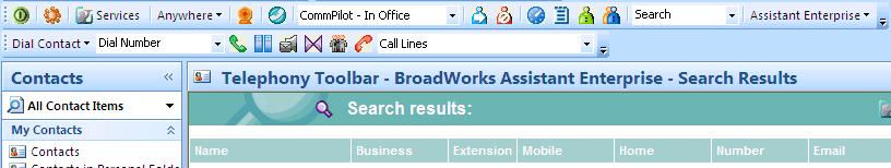 Figure 52 Search Bar To re-execute a previous search: 1) Select previous search criteria by clicking on the arrow at the right-hand side of the Search box.