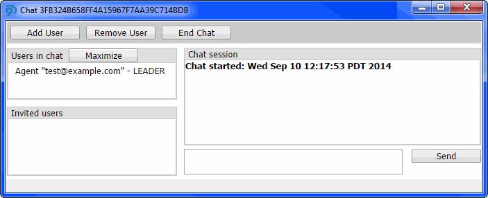 Using the Softphone Working with Chat Sessions Initiating Chat Sessions You can initiate a chat session and invite one or more users. 1 Click Chat > Create Chat Session.
