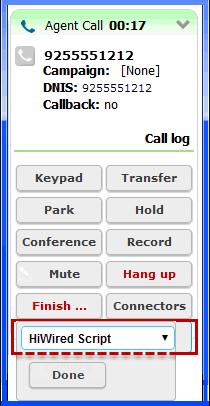 Processing Calls Making Conference Calls In this example, a new browser window opens so that you may complete a Web form with the customer s