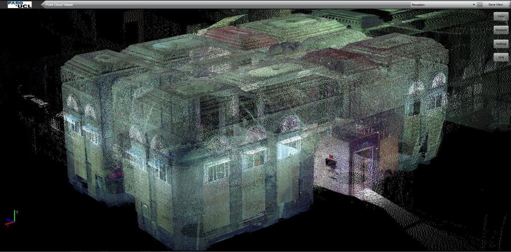 BIM case study @ Berners Hotel 3D Laserscanning concept: Pre-Processing co-registration of Scans The