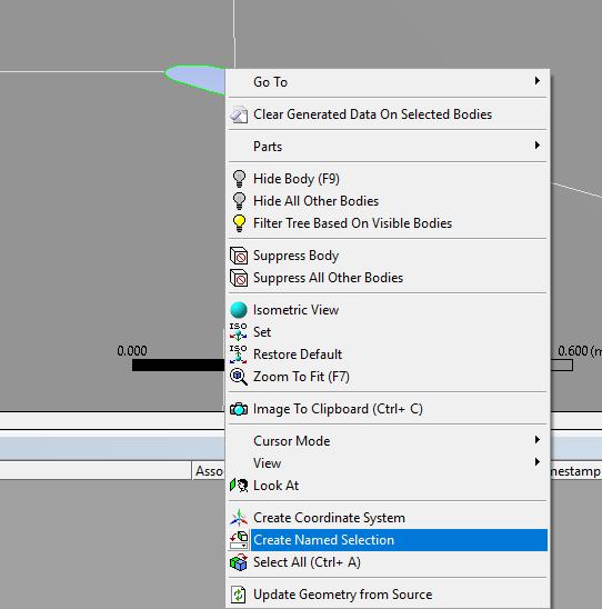 5.14. Select the four arcs that make the airfoil, right click and Create Named