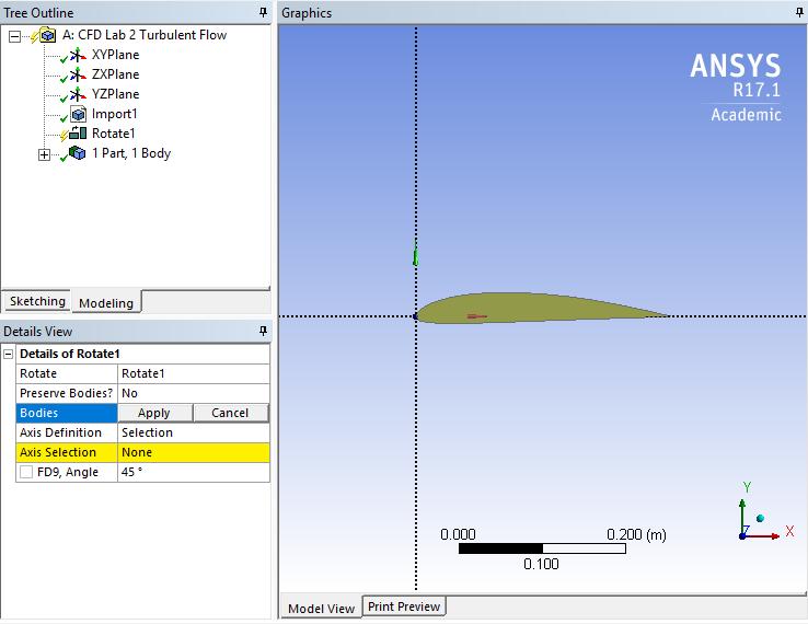 Select the airfoil and click Apply.