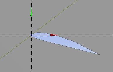 (click on the airfoil until only the airfoil s color