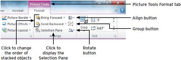 Manipulate Graphical Elements Ribbon and Shortcut Methods: