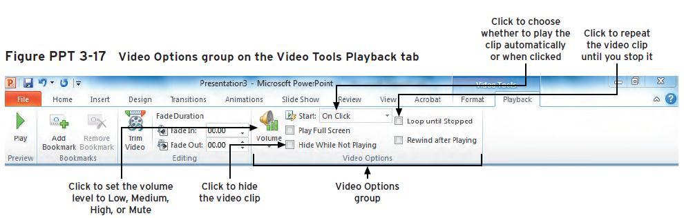 Edit Video and Audio Content (cont) Ribbon and Shortcut Methods (cont):