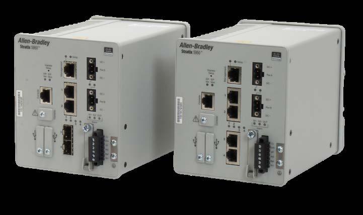 Stratix 5950 Security Appliance Cisco ASA firewall and FirePOWER technology Provide prevention services to identify, log or block potentially malicious traffic DIN rail mount offers increased design