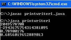 pw.flush(); if (!pw.checkerror()) System.out.println(stw.getBuffer()); pw.close(); Output 1.
