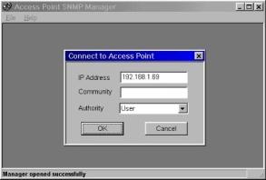2. Select Connect to Access Point option which is under the File menu.