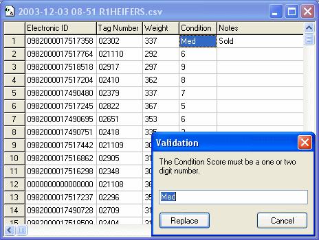 The validation process The validation process follows these steps: 1. MyScale Pro checks the data in each cell.