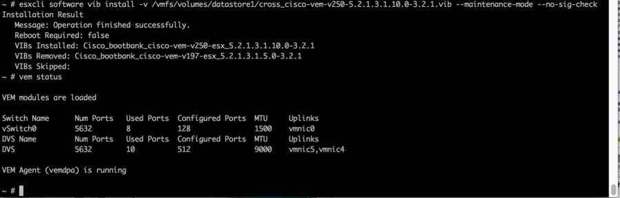 command. esxcli software vib remove -n cross_cisco-vem-v197-5.2.1.3.1.5.0-3.2.1.vib or by browsing the Datastore directly.