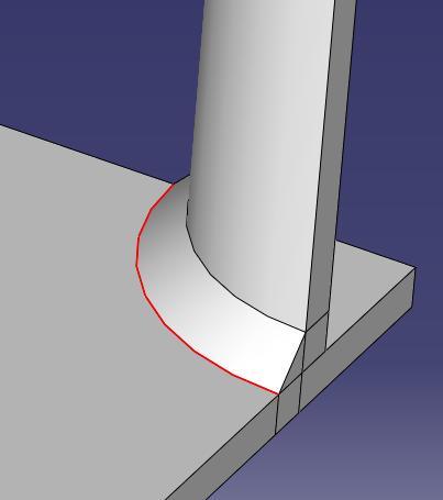 Figure 67. Types of meshing techniques used during the analysis. The primary region of interest in this case was the cross-section in the tube adjacent to the weld toe line.