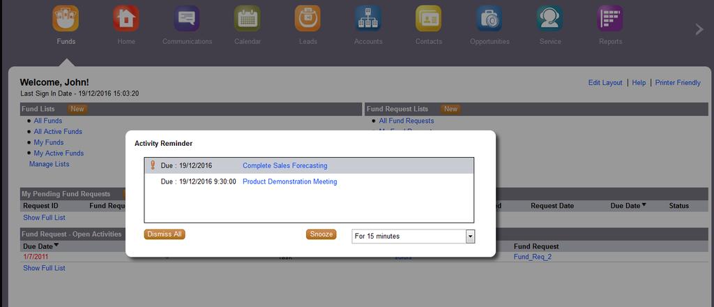 Pop-up reminder on the screen STEPS TO ENABLE Company Administrator setting 1. In Oracle CRM On Demand, click Admin, then click Company Administration, and then click Company Profile. 2.