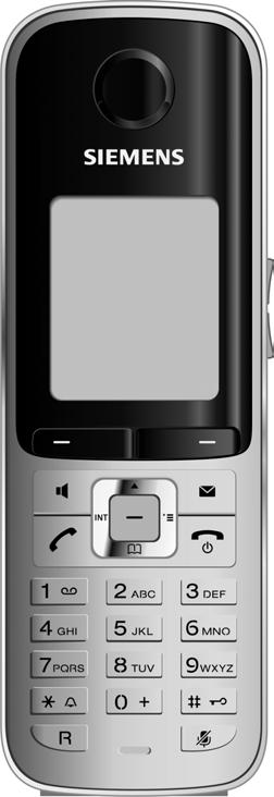 The handset at a glance The handset at a glance 17 16 15 14 13 12 11 10 9 i INT 1 Calls V 07:15 14 Oct SMS 1 2 Illustration of handset on a base with SMS functionality.