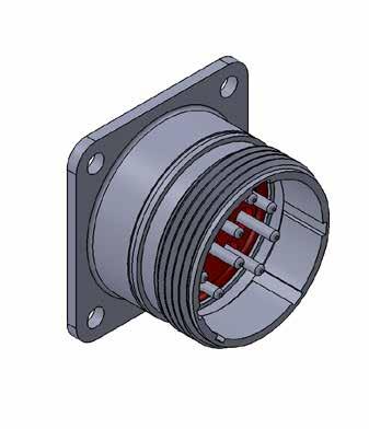 R0708 Series Flange Mount or Single Hole Mount Receptacles The R0708 Series connectors are designed for termination to printed circuit boards, flex circuitry, or may be furnished with wire wrap or