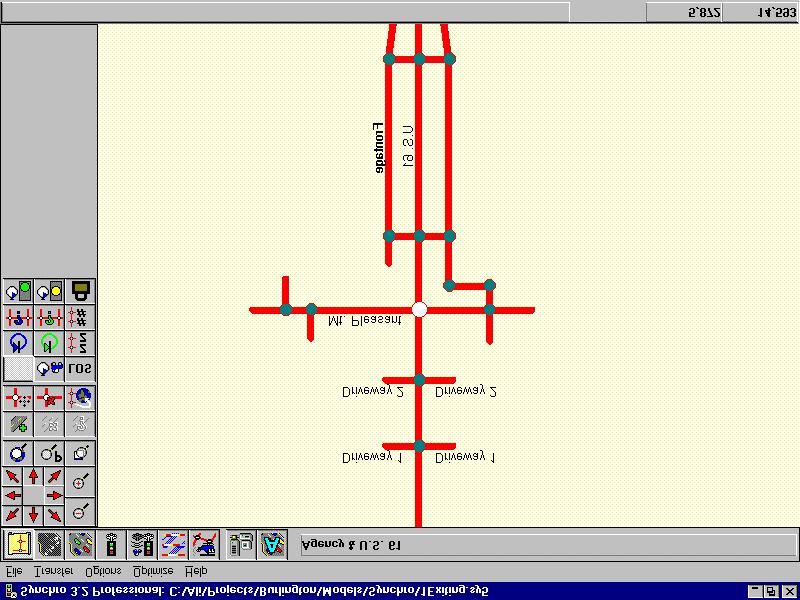 3.1. Links and Nodes A traffic network can easily be created in Synchro by adding street links. Intersections are created by crossing two links.