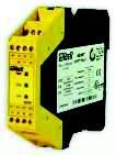 TWO HAND CONTROL RELAY AD SRT Safety relays for two-hand control. With 2 NO + 1 NC guided-contact safety relays. EDM Feedback input for external contactors monitoring.