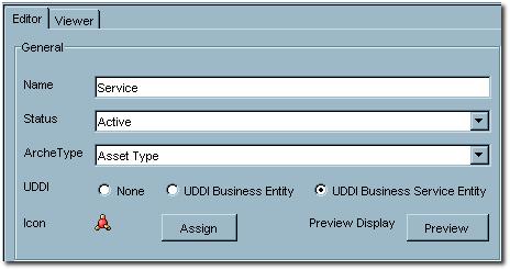 Marking an Asset Type as UDDI Accessible Only explicitly selected asset types will be exposed via UDDI as either Business Entities or Business Service Entities.
