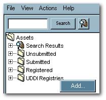 Adding a UDDI Registry This procedure is performed in the Asset Editor. 1.