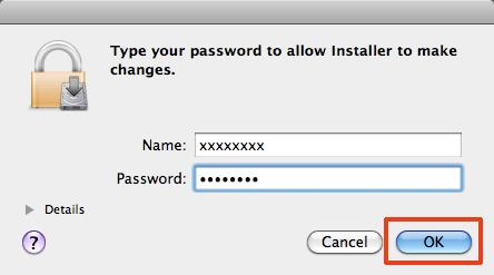 7. Enter the administrator name and password, and click [OK]. 8.