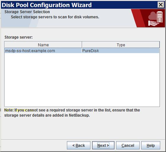 Configuring deduplication Configuring a disk pool for deduplication 102 5 On the Select Storage Server panel, select the storage server for this disk pool.