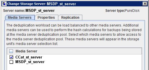(Enable Only use the following media servers and select the target media server.