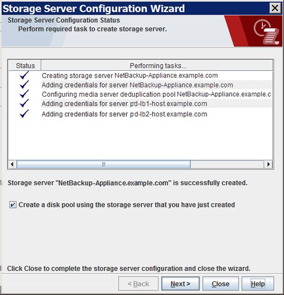 Configuring deduplication Configuring a storage server for a PureDisk Deduplication Pool 93 7 The Storage Server Configuration Status wizard panel describes the status of the operation, as follows:
