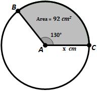 radius of 7 cm.