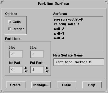 Creating Surfaces for Displaying and Reporting Data Figure 24.3.2: The Partition Surface Panel 1.