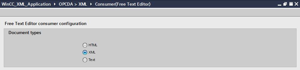 In the configuration area in the tab consumer configuration for the free text editor