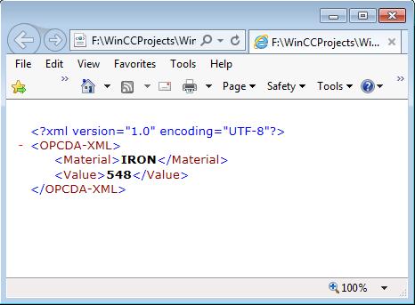 3.4 Generating IDB Runtime configuration Then click on Stop and then Disconnect in the IndustrialDataBridge(RT) toolbar. The transferred values can be found in the XML file OPCDA-XML_Output.