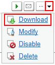 5. Locate the recording you wish to download and select the More drop-down menu and then choose Download.
