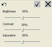 Picture Adjustment: You can adjust the brightness, contrast and saturation of the picture to get the best quality for any given environment. The default value is 50%.