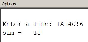 4.2. CHARACTER 125 Example 2 The Character method getnumericvalue() can be used to obtain the decimal value of a character.